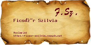Ficsór Szilvia névjegykártya